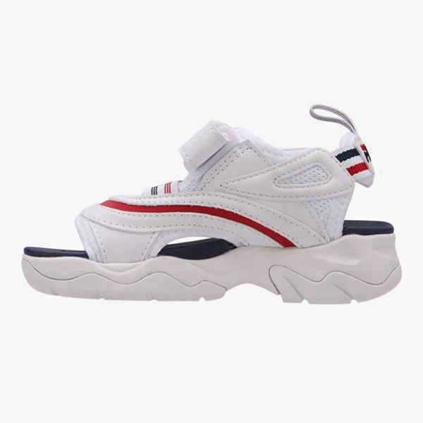 Fila Ray Kd Boy's Sandals - White/Red,NZ 157-7294